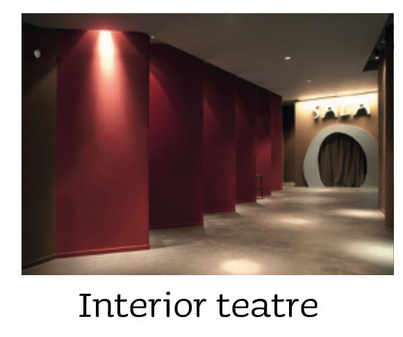 Aplicació de la identitat de Sala Cero a l’interior del teatre